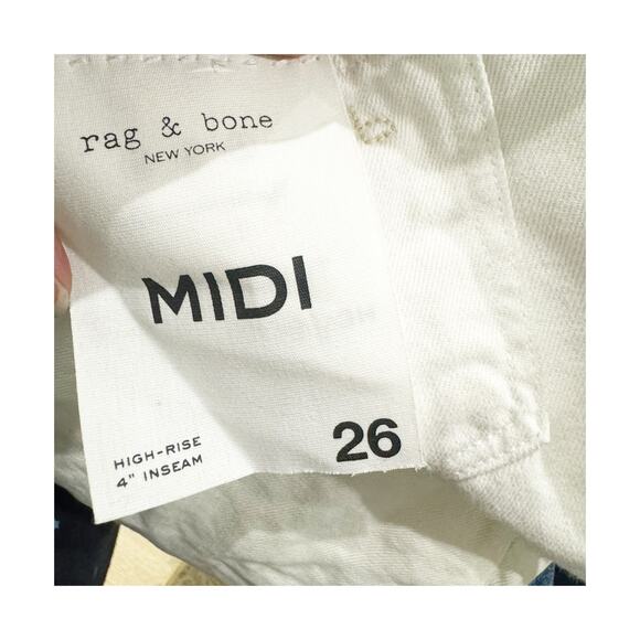 Rag & Bone Vintage Cut Off Jean Shorts Rigid Denim White Size 25 NWT - Picture 12 of 13